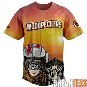 Fayetteville Woodpeckers 2026 Star Wars Night Custom Baseball Jersey 1