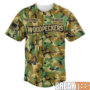 Fayetteville Woodpeckers x Military Appreciation Camo Custom Jersey 1