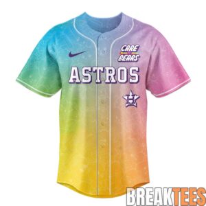 Houston Astros Care Bears Night Custom Baseball Jersey 1