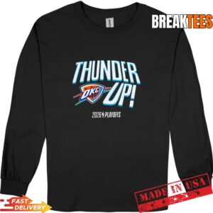 Oklahoma City Thunder Up 2026 NBA Playoffs Basketball Logo T-Shirt 2