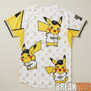 Orix Buffaloes x Pokemon Pikachu Special Baseball Jersey 1