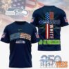 San Francisco 49ers NFL God America 250 Years Limited Edition 3D T-Shirt
